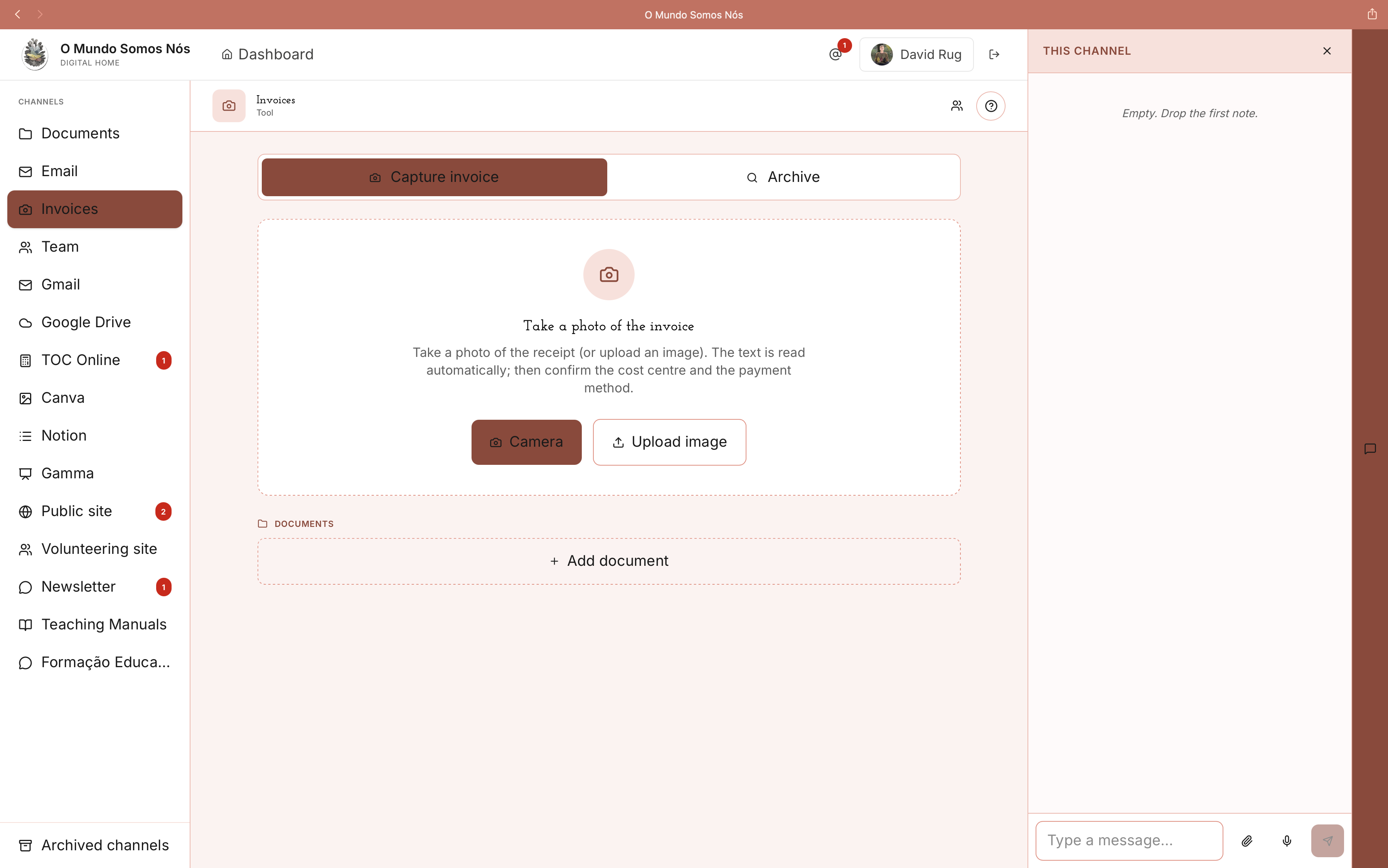 Unified dashboard for a school (AI integrations)